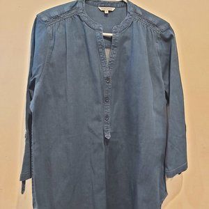 Denim style long tunic